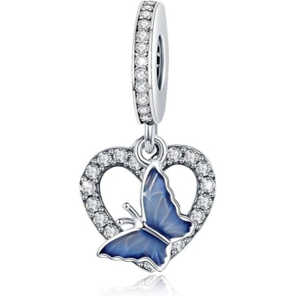 Butterfly 925 Sterling Silver Charms For Necklace Pendant Charms